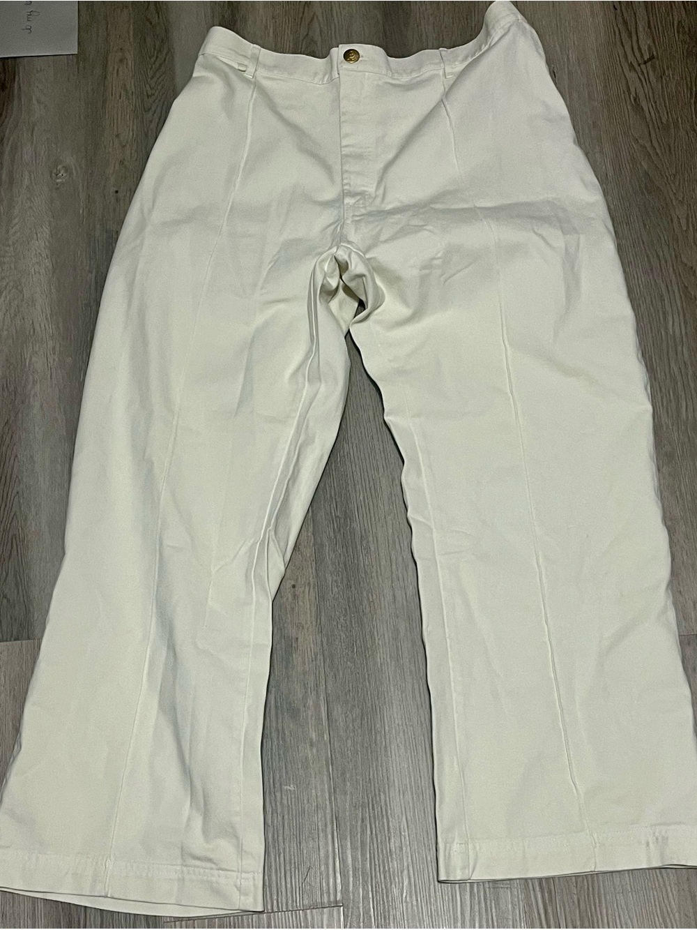 Big Bud Press Western Pants Wide Leg White Ivory XL Extra Large Cotton